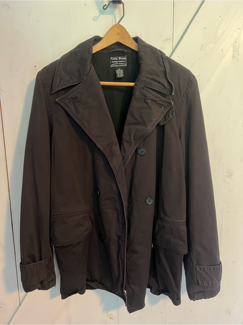 Lucky Brand Men's Grey Pea Coat